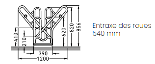 Support à vélo 4500 & 4500 XBF (Bilatéral)