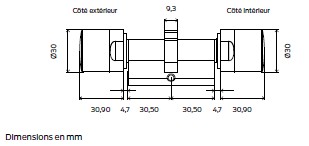 CYLINDRE NUMÉRIQUE DOUBLE BOUTON PZ  3061 – SORTIE LIBRE - CONFORT ACTIF (Z4.30-30.CO.G2)