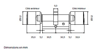 CYLINDRE NUMÉRIQUE PZ DOUBLE BOUTON 3061 – SC - FD PASSIF (Z4.30-30.MP.FD.G2)