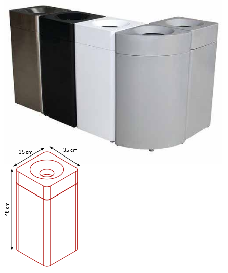 Poubelle modulable carré