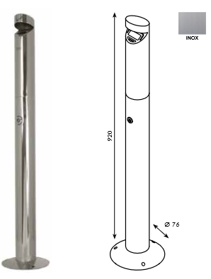 Cendrier Jean 1.1 Lt Inox 304