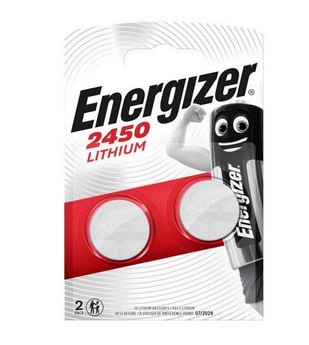 Piles CR2450 ENERGIZER 3V (blister de 2 piles) 620 mAh