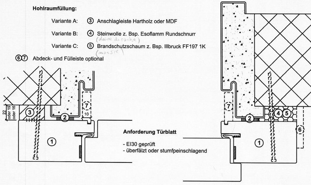 Porte applique INTUMEX EI30 en fibre dur a peindr