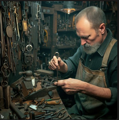 RETOUCHE COMPLEXE CLÉ À CHIFFRE MODERNE