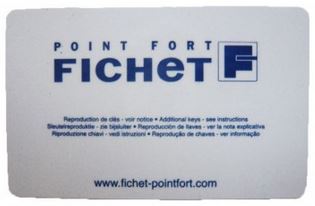 FICHET duplicata carte sécurité (787)