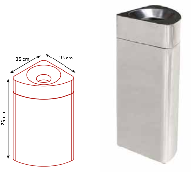 Poubelle modulable quart de lune