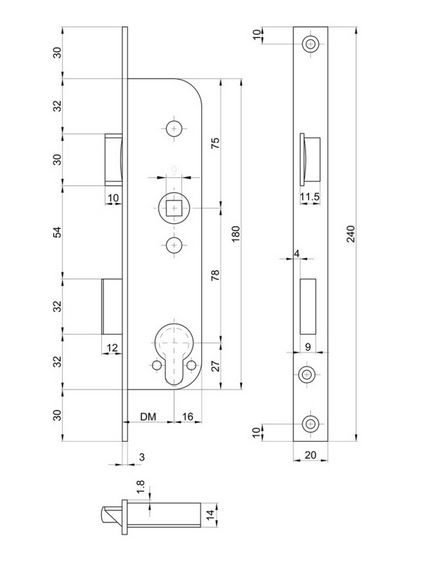 MSL Serrure PORTA 1944PE