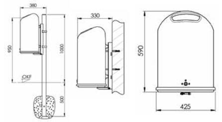 Poubelle Diana 45 Lt