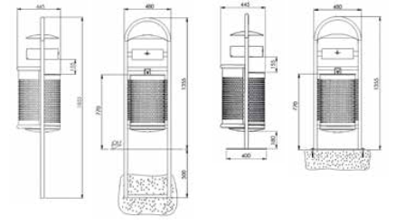 Poubelle-cendrier Fanny 50 Lt