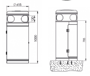 Poubelle Tina 60 Lt