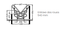 Support à vélo 2500 & 2500 XBF (Bilatéral)