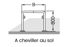 ARCEAUX POUR VÉLOS -  Etrier d‘appui Trust (A cheviller)
