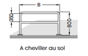 ARCEAUX POUR VÉLOS - Etrier d‘appui  9200 (A cheviller)