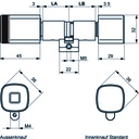 CYLINDRE DIGITAL DORMAKABA EVOLO RZ 1535-K6