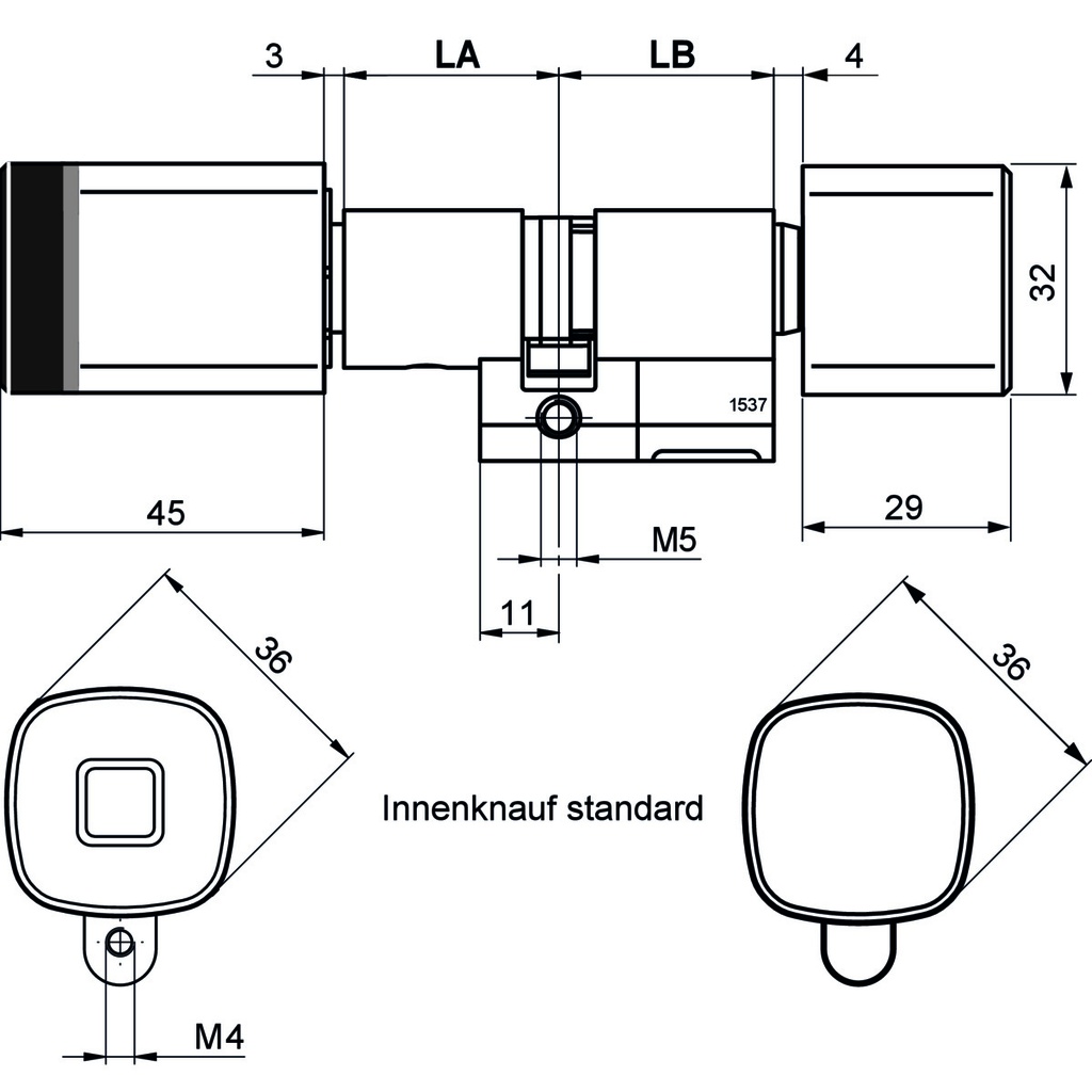CYLINDRE DIGITAL DORMAKABA EVOLO RZ 1535-K6