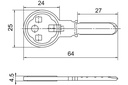 CLÉ DESIGN KABA STAR SMEC-BE000 COMMANDÉE PAR LA SUITE (SANS CYLINDRE)