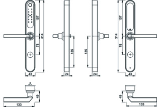 Garniture de porte intelligente HOPPE Arrone