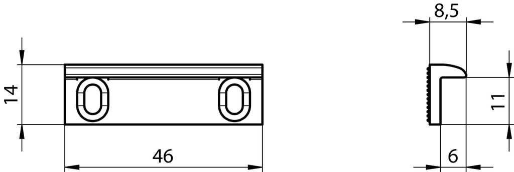 Demi-tour gâche électrique rallongé largeur (copie)