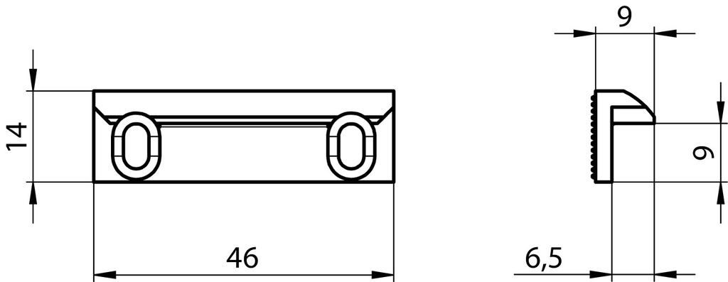 Demi-tour gâche électrique épais(trop de jeu) (Pour série 14,17)