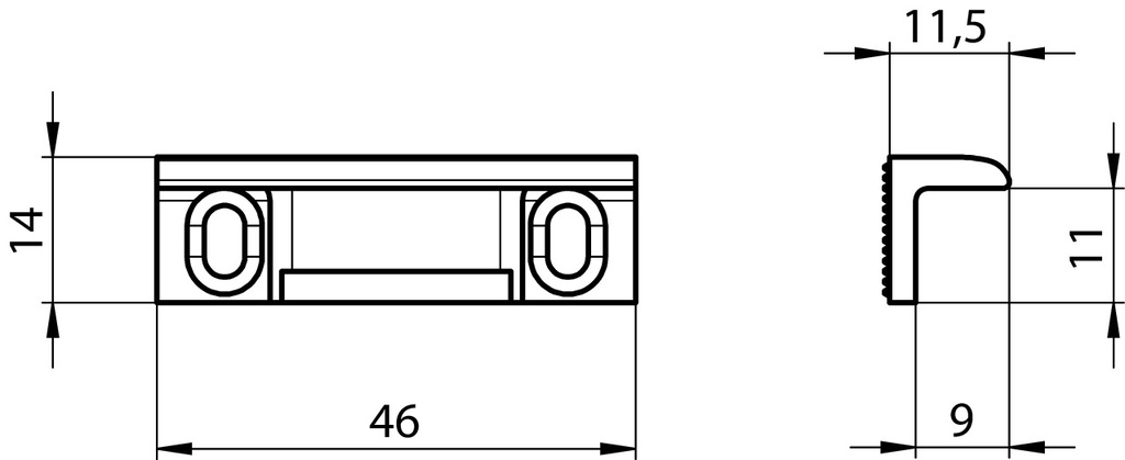 Demi-tour gâche électrique épais(trop de jeu) (Pour série 14,17) (copie)