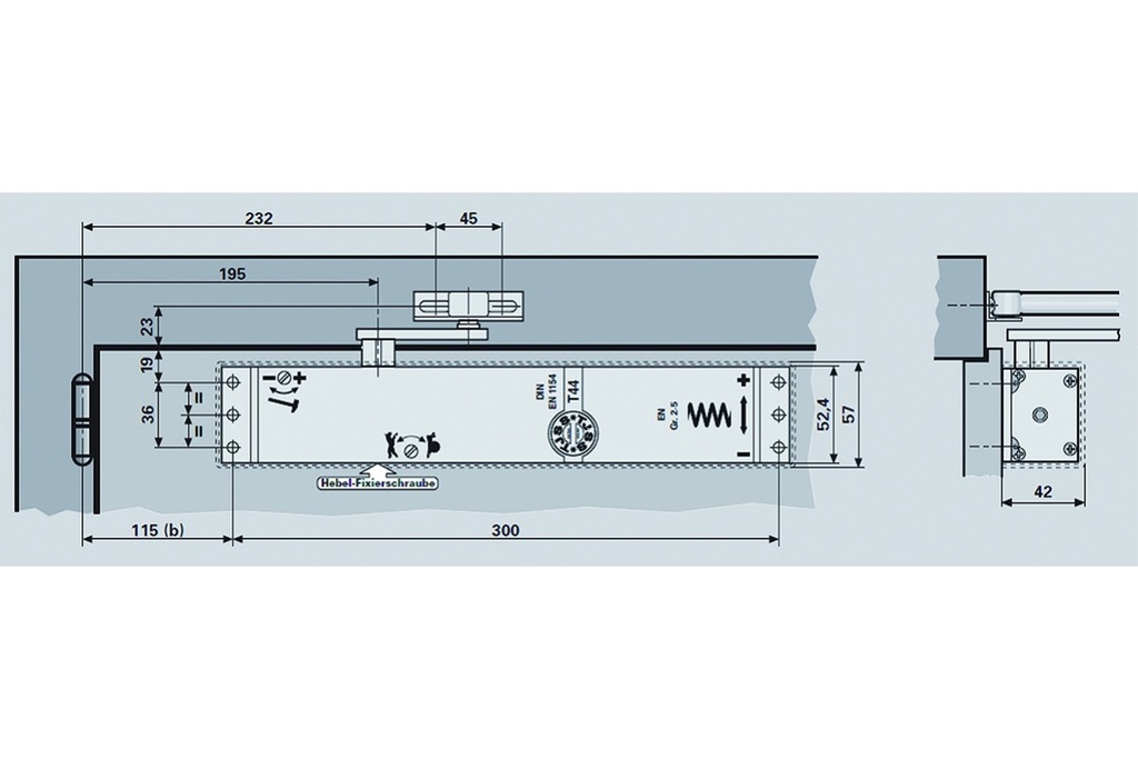 FERME-PORTE TJSS T 44 À COMPAS FP