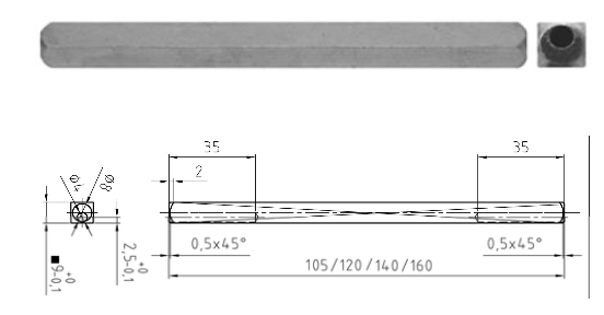 CARRÉ NICKAL 9MM