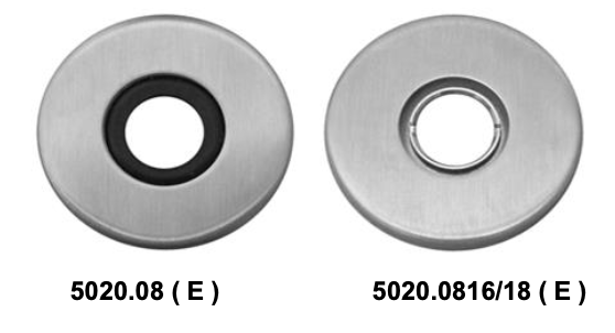 PAIRE DE ROSACE CLIPS INOX NICKAL (5020.08 ( E ))
