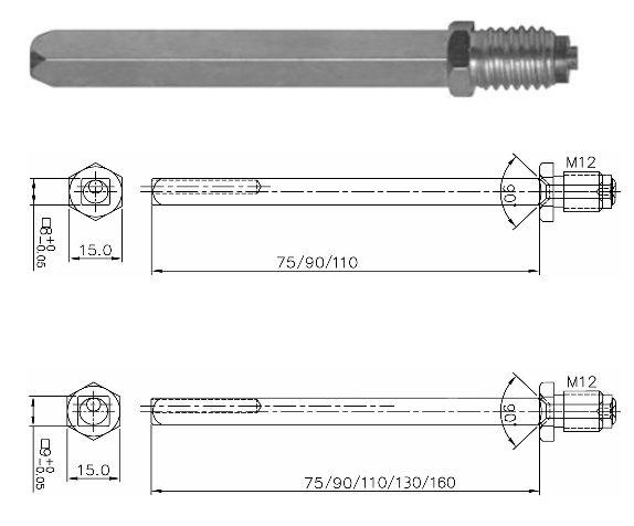 CARRÉ À LEVIER NICKAL M12