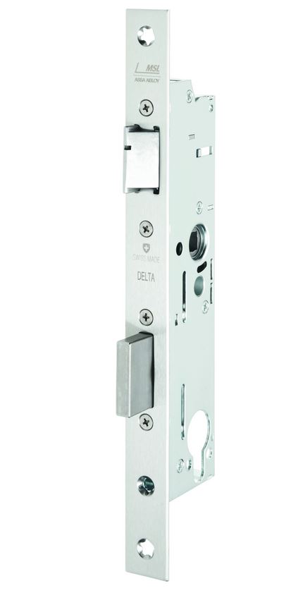 MSL SERRURE DELTA 19544PE-SV AVEC 2 DÉCOUPES DE CYLINDRE (SIG)