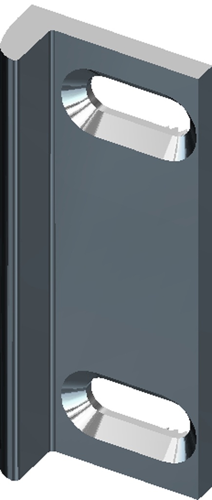 Demi-tour gâche électrique rallongé largeur (pour série 14,17,19)