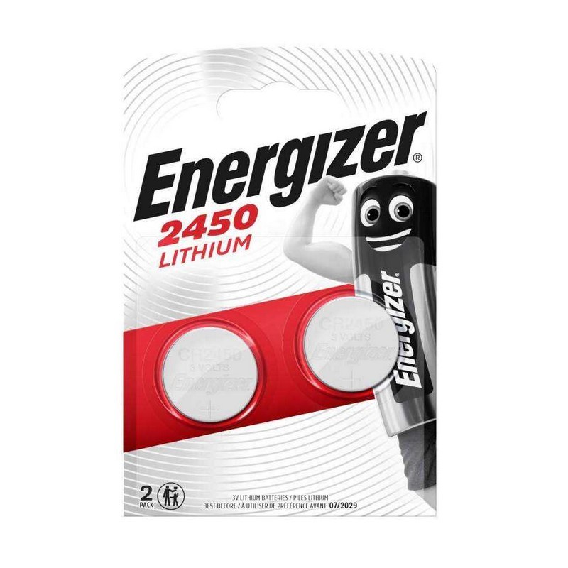 Piles CR2450 ENERGIZER 3V (blister de 2 piles)