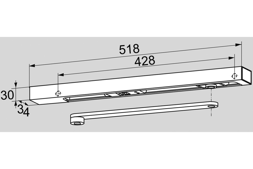 Glissières avec bras DORMAKABA G-EMF design Contur
