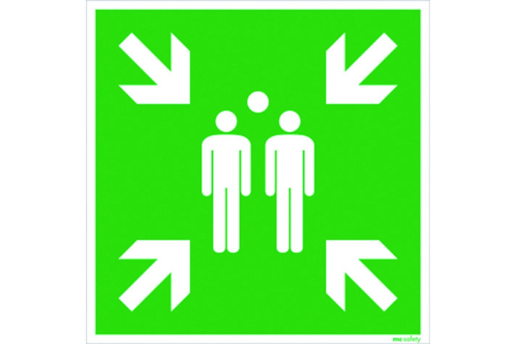 Panneaux de secours "Point de rassemblement" (non photoluminescent)
