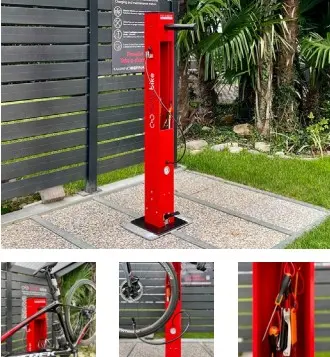 SUPPORT DE VELO STATION D'ENTRETIEN ET DE RECHARGE 