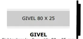 PLAQUETTES DE BOITES AUX LETTRES GIVEL 80 X 25