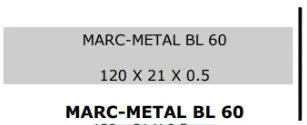 PLAQUETTES DE BOITES AUX LETTRES MARC-METAL BL 60