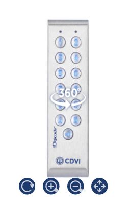 CDVI PROFIL100EINT  CLAVIER CODÉ ÉTROIT EN INOX AVEC ÉLECTRONIQUE INTÉGRÉE
