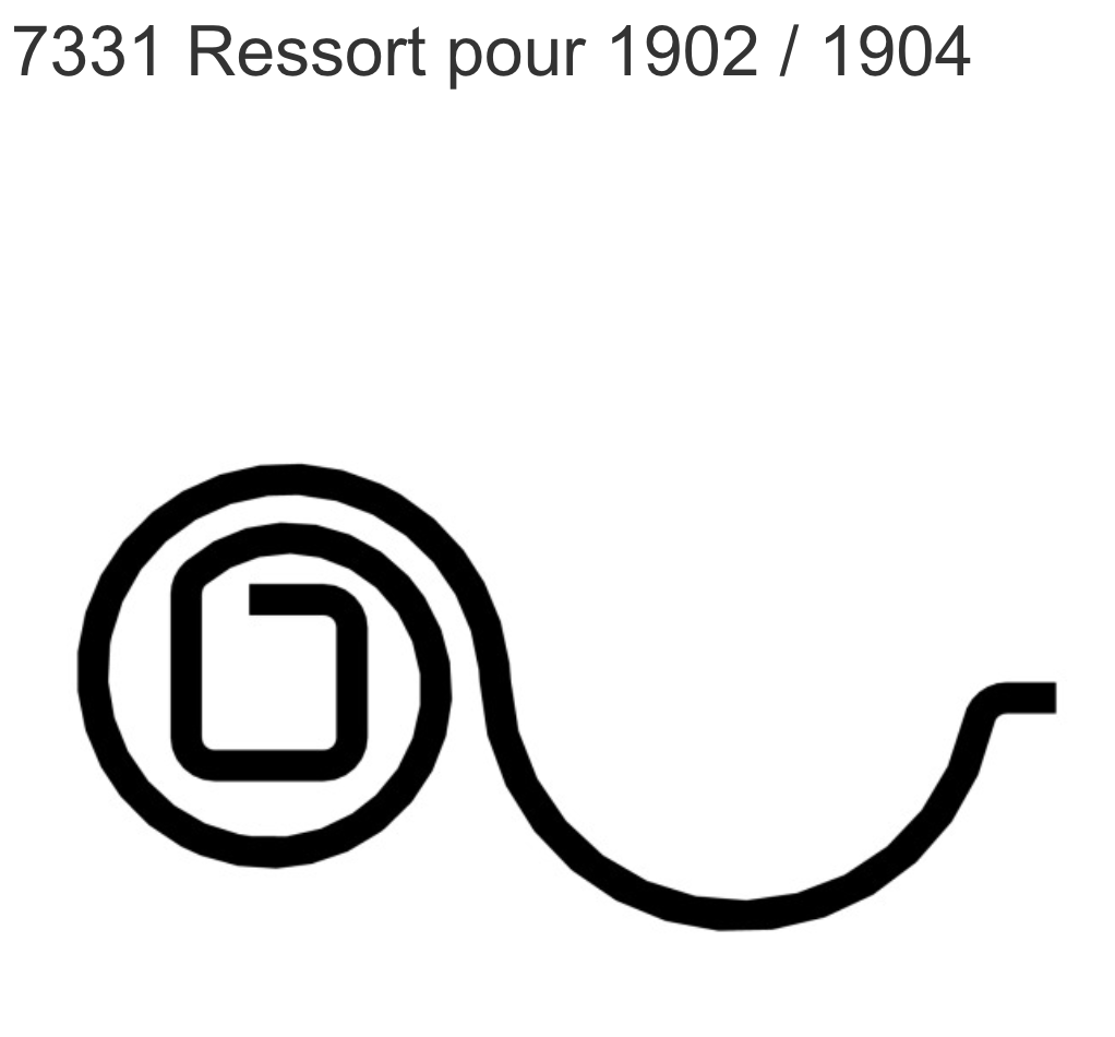 SCHANIS 7331 RESSORT POUR 1902 / 1904, 9 X 1.3 MM