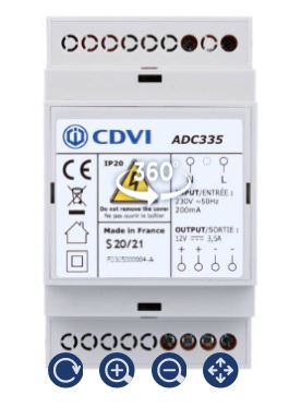 [F0305000004] CDVI ADC335  ALIMENTATION RÉGULÉ 12V 3,5A