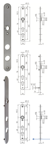 ENTRÉE ANTI-FEU INOX NICKAL (1190/SII)
