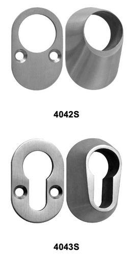 PAIRE DE ROSACES DE SÉCURITÉ, INOX NICKAL RZ (4043S)