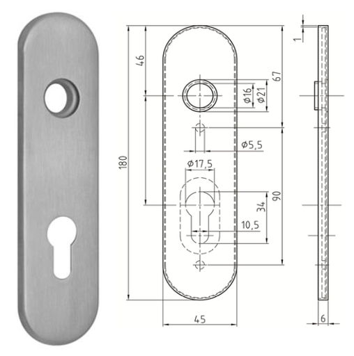 PAIRE ENTRÉE COURTE INOX NICKAL  (5240K)
