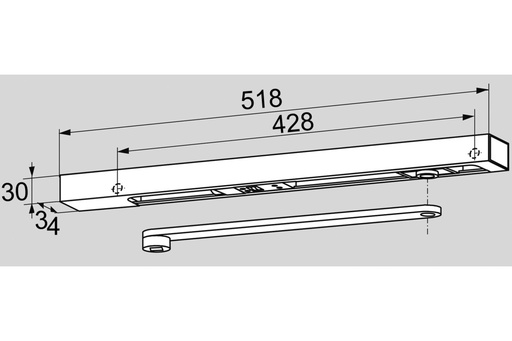 [66.033.61] Glissières avec bras DORMAKABA G-EMF design Contur