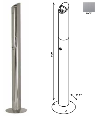 [17.5250.02.00] Cendrier Eric 1.4 Lt Inox 304