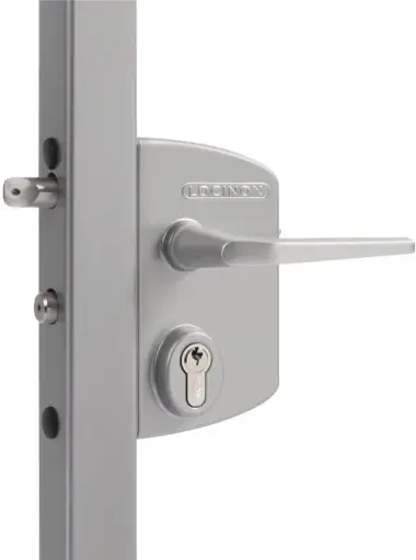 Serrure de portail de jardin pour tubes ronds et rectangulaire LOCINOX LARQ/LAKQ 