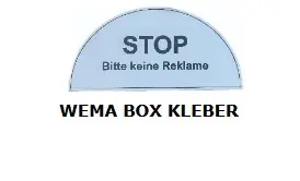 PLAQUETTES DE BOITES AUX LETTRES WEMA BOX KLEBER PAS DE PUBLICITÉ